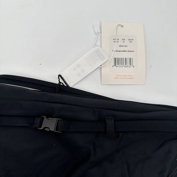 ANDIE SWIM NWT The Riviera Black Belted Bikini Bottom // M - Picture 5 of 8